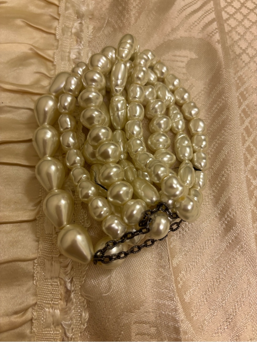 Chico's Faux Multistrand Stretch Pearl Bracelet